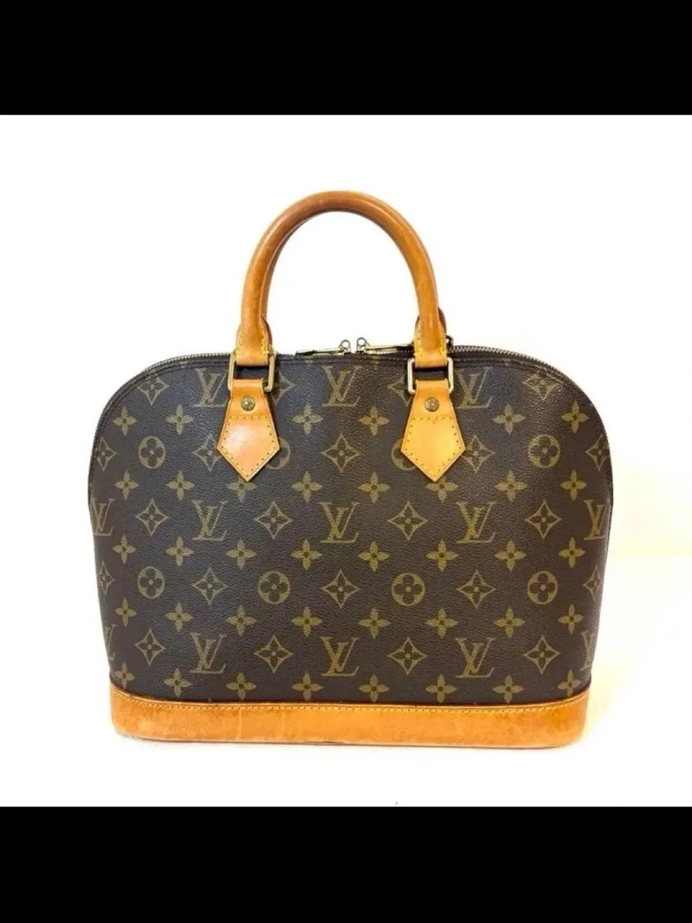 Louis Vuitton Monogram Canvas Satchel in Brown and Tan